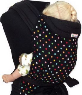 NEW MEI TAI BABY SLING CARRIER REVERSIBLE (Black Colourful Polkadot)