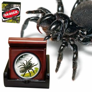Tuvalu Deadly and Dangerous 2012 FUNNEL WEB SPIDER .999 1oz Silver 