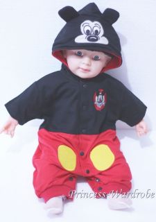 Cute Mickey Mouse Baby Toddler Newborn One Piece Costume Present NB 
