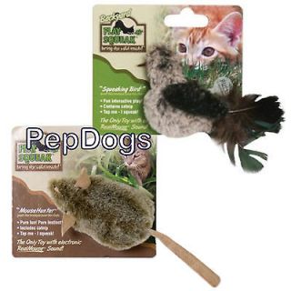 Play N Squeak Squeaking Backyard Catnip Cat Toy Real Mouse Sound CATS 