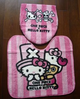 2012 Unique One Piece x Hello Kitty Bathroom Mat & Toilet Set Seats 