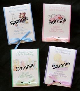 Baby Shower Personalized FLOWER SEED PACKETS ~Assembled