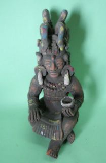 Mayan Elder Hand Carved Statue Mexico