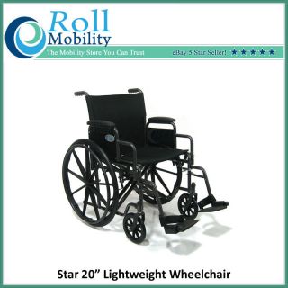 Star Lightweight Wheelchair 20 Seat Desk Length Arms   