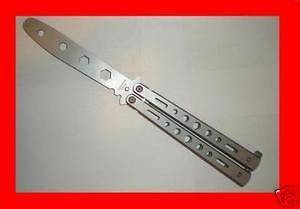 Dull METAL Practice BALISONG BUTTERFLY Knife Trainer