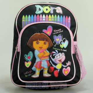 Nick Jr Dora the Explorer Crayons Black 10 Toddler Backpack   Mini