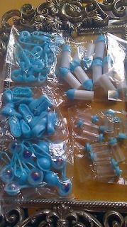 100 BLUE MIXED BABY BOY SHOWER TABLE PARTY GAME FAVORS BRAND NEW 