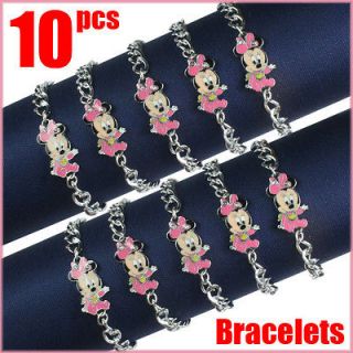 Lot 10pcs Disney Baby Minnie Mouse Bracelets Baby Shower Birthday 