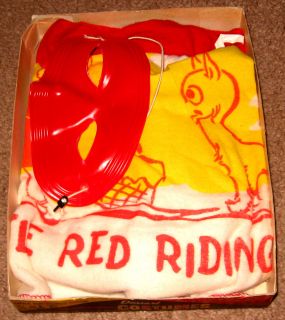 RARE VINTAGE LITTLE RED RIDING HOOD KIDS COSTUME   BIG BAD WOLF