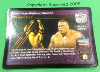 Raw Deal WWE 97/150 V8 Backstage Warm Up Routine , Foil