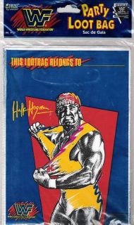 SCARCE SEALED VINTAGE WWE Hulk Hogan Party Loot Bags