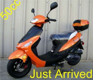 New Sporty Orange 2012 49cc Gas Scooter Moped Under 50cc Street Legal 
