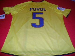 NIKE FC BARCELONA CARLES PUYOL AWAY PLAYER ISSUE JERSEY 2008/09 X 