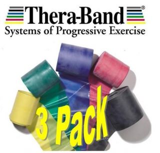 Theraband Thera band resistance bands. 3 Pack. DISCOUNTED NHS Yoga 