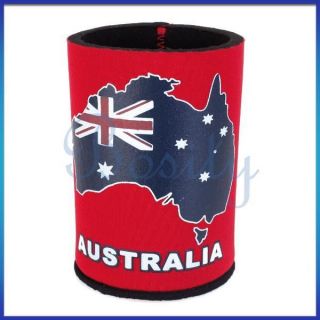   Map Flag Drink Coffee Cup Beer Soda Can Holster Holder Insulator