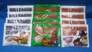 Big League Chew 3 Flavor Assortment 12 Pouches 2.1 oz / 60 grams