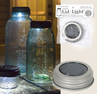   SOLAR Powered Mason Canning Fruit Ball Jar LED LID LIGHT Rustic Lamp