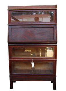 NICE Antique GLOBE WERNICKE Barrister Bookcase with Desk MISSION Oak 