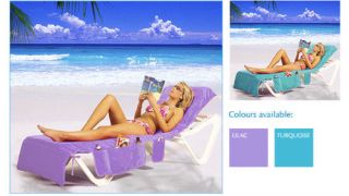 Luxury Terry Velour Lounge Beach Chair Cover Towel