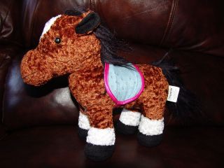 Battat Brown and White Pony Horse w/ Saddle Plush Doll 10