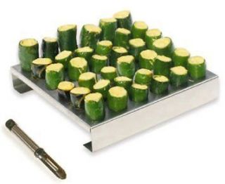 King Kooker 36JR Stainless Stee​l 36 Hole Jalapeno Rack with Corer