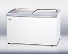   Commercial 52 Wide 14 Tub Curved Sliding Glass Lid Ice Cream Freezer