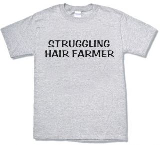 Struggling Hair Farmer funny mens birthday retirement gift funny shirt 