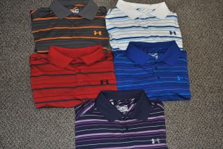 Mens Under Armour Performance Striped Polo