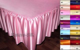 18 Ruffled Silk Bedskirt/Dust Ruffle●Twin~Cal king