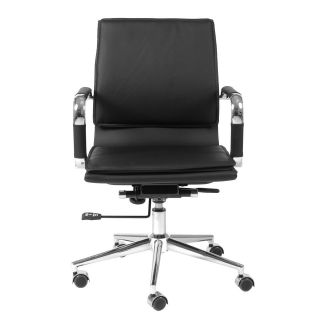 Euro Style Gunar Pro Low Back Office Chair, Black/Chrome ZES01263