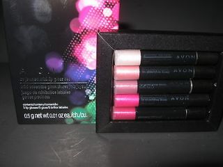 Avon BeJeweled Glimmersticks Mini Lip Gloss Boxed Gift Set of 5 