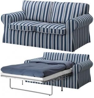   Sofabed cover Åbyn Blue 2 seat sofa bed slipcover Abyn Striped New