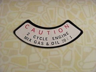 NOS Speedway Gas Tank Caution Decal mini bike sticker