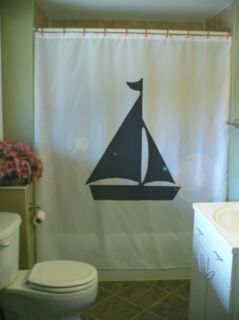 sailboat shower curtain in Shower Curtains