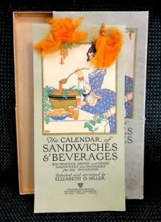   PERPETUAL CALENDAR COOKBOOK of SANDWICHES & BEVERAGES w/ORIG BOX