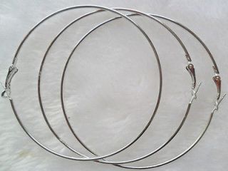   posts 50PCS Silver large hoop earrings EARRINGS 60MM earring hooks