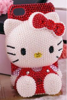   Bling Red Hello Kitty BOW for cell Phone iPhone4 4s Case Cover NEW