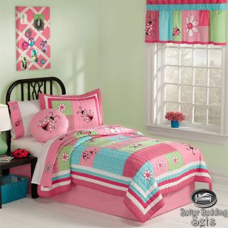   Kid Ladybug Quilt Bedroom Bedding Bed Set For Twin Full Queen Size
