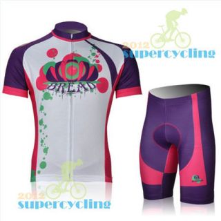2013 Women Bike Cycling Bicycle Comfortable Jersey+3D Padded Shorts 
