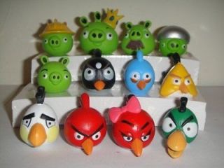 Angry Birds Plastic Figures ~ Pack 12 w/ 5 pigs