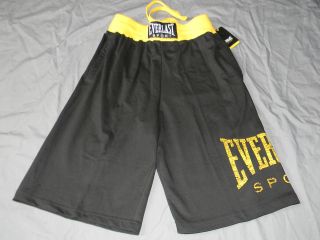   MMA Wrestling Exercise Shorts Mens Big & Tall Sizes Black Yellow