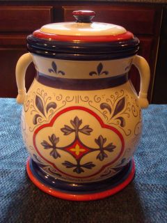 10” H x 8” W   Hand Painted Nonnie’s Biscotti Jar