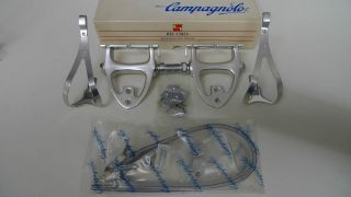   Campagnolo c record pedal set mint boxed with straps cages fittings