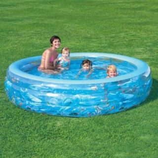 DELUXE CRYSTAL BESTWAY INFLATABLE POOL  Beautiful Dolphin Design 