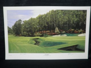 Alan Zuniga Augusta National Hole #13 Azalea Masters Golf Lithograph