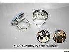   all three Sam and Dean Winchester Castiel set of 2 adjustable rings