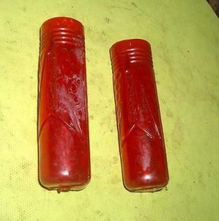   NOS Bicycle Western Flyer Bike Transluscent Red Grips Junior Size