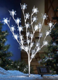 40 Solar Power Snowflake Tree Outdoor Christmas Decoration Lighting