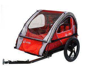 CHILD BICYCLE BIKE TRAILER STEEL FRAME VENTILATE CANOPY OUTDOOR FAMILY 