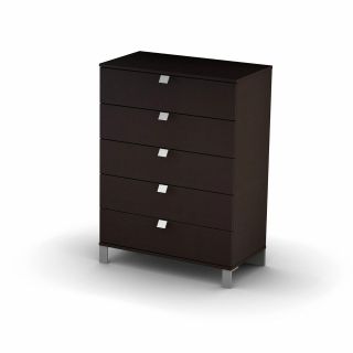 South Shore 3259035 Cakao Collection 5 Drawer Chest, Endless Chocolate